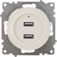 OneKeyElectro Розетка USB двойная, с подсветкой Бежевый