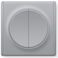 OneKeyElectro Вимикач подвійний Сірий (1Е31501302)