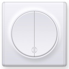 OneKeyElectro Перемикач прохідний подвійний Білий (1Е31601300)