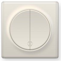 OneKeyElectro Перемикач прохідний подвійний Бежевий (1Е31601301)