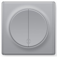OneKeyElectro Перемикач прохідний подвійний Сірий (1Е31601302)