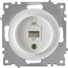 OneKeyElectro Розетка комп'ютерна 1xRJ45 кат.5e Біла (1Е20701300) 