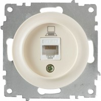 OneKeyElectro Розетка комп'ютерна 1xRJ45 кат.5e Бежева (1Е20701301) 