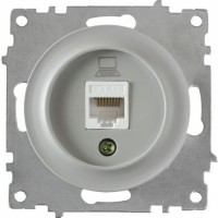 OneKeyElectro Розетка комп'ютерна 1xRJ45 кат.5e Сіра (1Е20701302) 