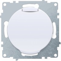 OneKeyElectro Розетка з кришкою, з заземленням Біла (1Е10501300) 