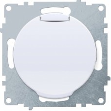 OneKeyElectro Розетка з кришкою, з заземленням Біла (1Е10501300) 