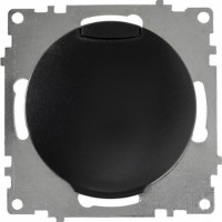 OneKeyElectro Розетка з кришкою, з заземленням Чорна (1Е10501303) 