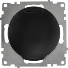 OneKeyElectro Розетка з кришкою, з заземленням Чорна (1Е10501303) 