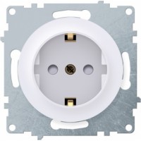 OneKeyElectro Розетка із заземленням, захисні шторки Біла (1Е10101300) 