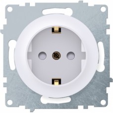 OneKeyElectro Розетка із заземленням, захисні шторки Біла (1Е10101300) 