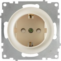 OneKeyElectro Розетка із заземленням, захисні шторки Бежева (1Е10101301) 