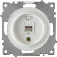 OneKeyElectro Розетка телефонна 1xRJ11 Біла (1Е20601300) 