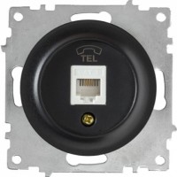 OneKeyElectro Розетка телефонна 1xRJ11 Чорна (1Е20601303) 