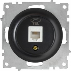 OneKeyElectro Розетка телефонна 1xRJ11 Чорна (1Е20601303) 