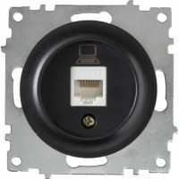 OneKeyElectro Розетка комп'ютерна 1xRJ45 кат.5e Чорна (1Е20701303) 