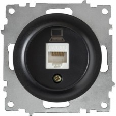 OneKeyElectro Розетка комп'ютерна 1xRJ45 кат.5e Чорна (1Е20701303) 